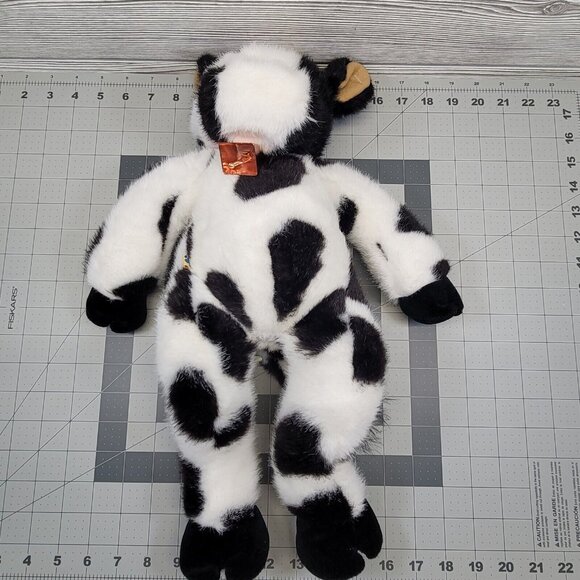 Build A Bear Plush Holstein Cow Bovine Bell on Red Ribbon Farm Animal 1997 Vtg - Picture 5 of 10